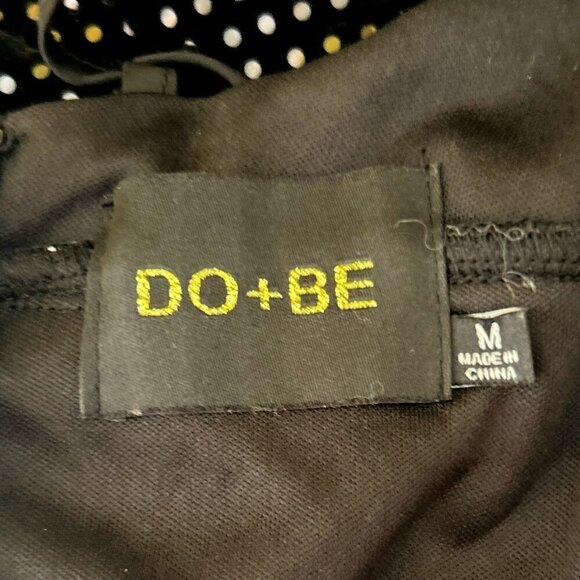 DO+BE SZ M Black Stretch Bodycon Halter Cutout Sequin Velvet Dress sexy club Y2K - Picture 6 of 9